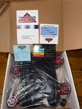 NEW Sure-Grip Cyclone Quad Roller Skates Black w/Red Wheels Men’s US 11 / EU 44
